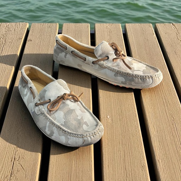 Cole Haan Grant Canoe Camp Moccasins Slip On Driver Shoes Men 11 M Light Camo - Picture 1 of 13